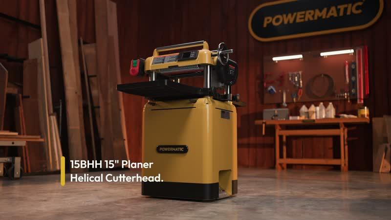 15-Inch Planer, Helical Cutterhead, 3 HP, 1PH, 230V (15BHH)
