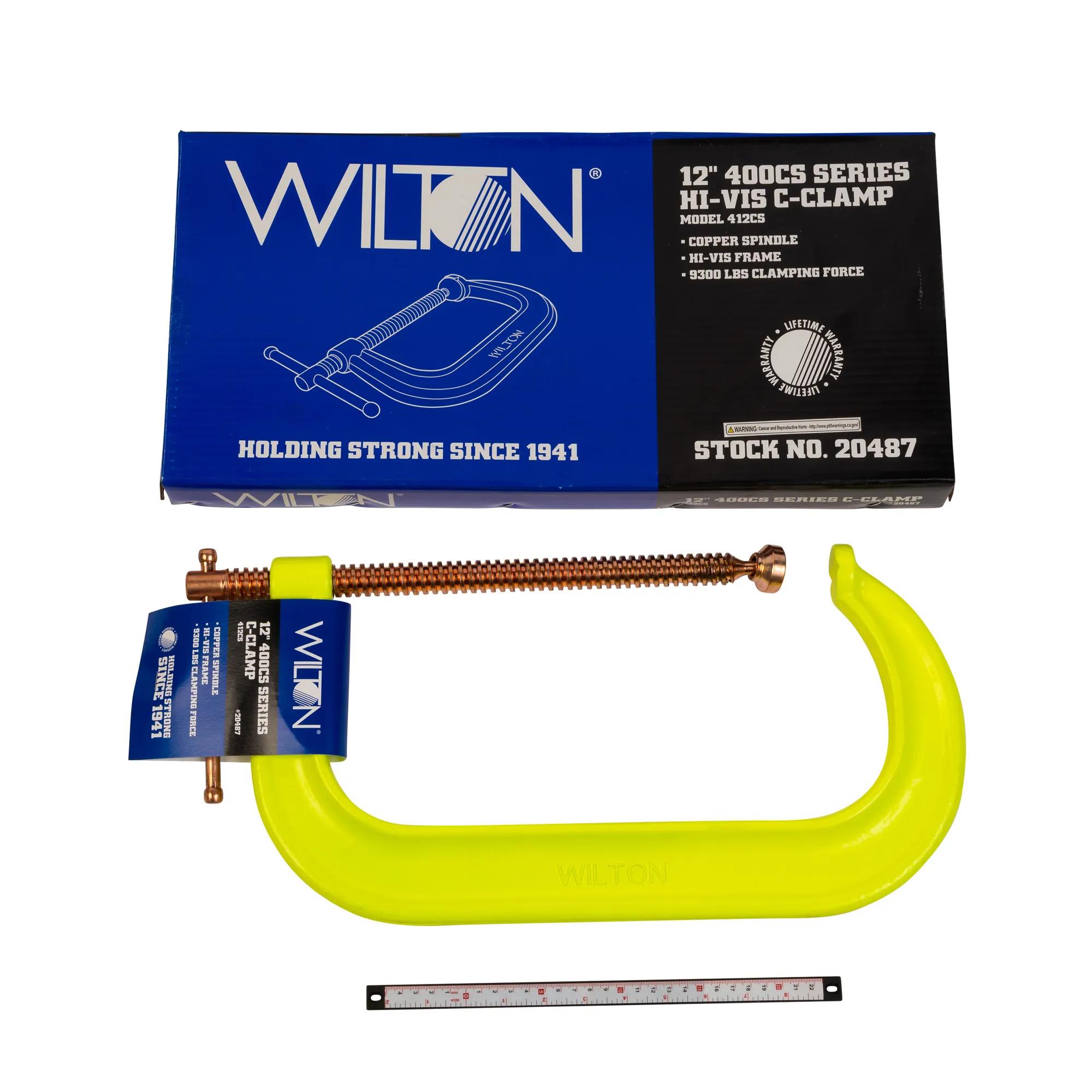 Spark-Duty Drop Forged Hi-Vis C-Clamp 2 - 12-1/4 in. Opening Capacity, 6-1/4 in.  Throat Depth