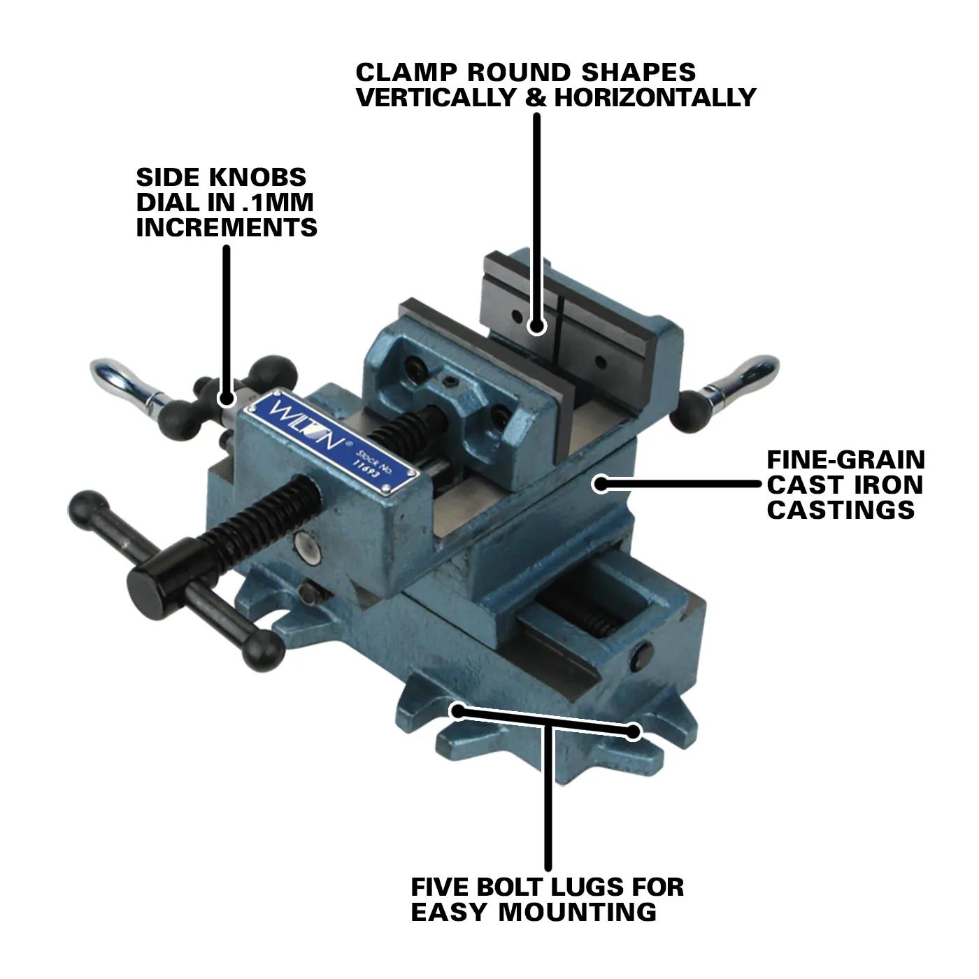 4 in.  Cross Slide Drill Press Vise