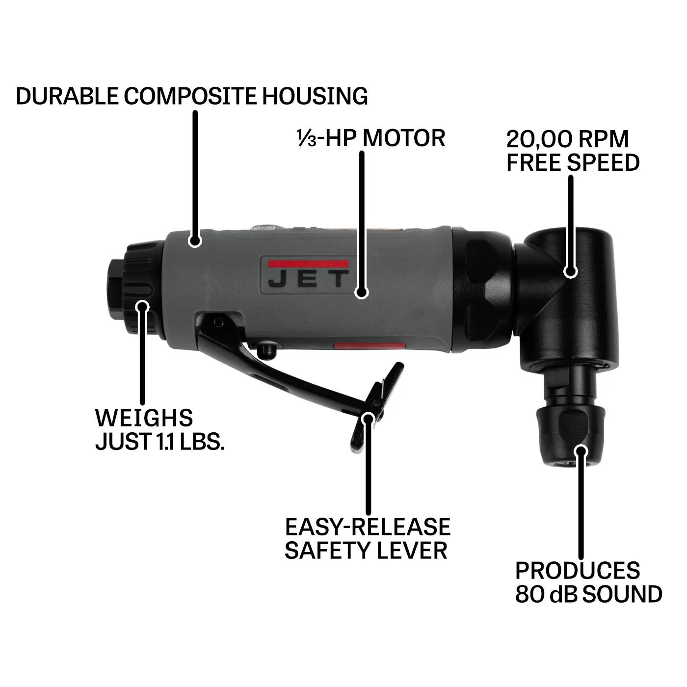 1/4" Right Angle Composite Die Grinder, 0.33HP(JAT-415)