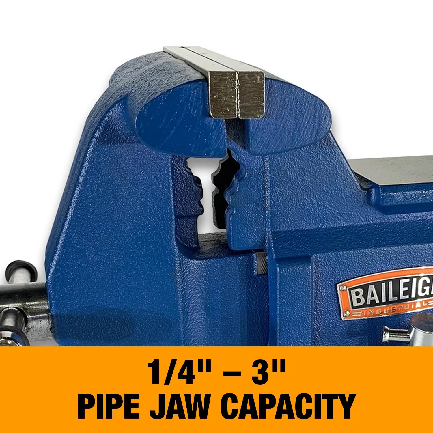 1/4" to 3" pipe jaw capacity