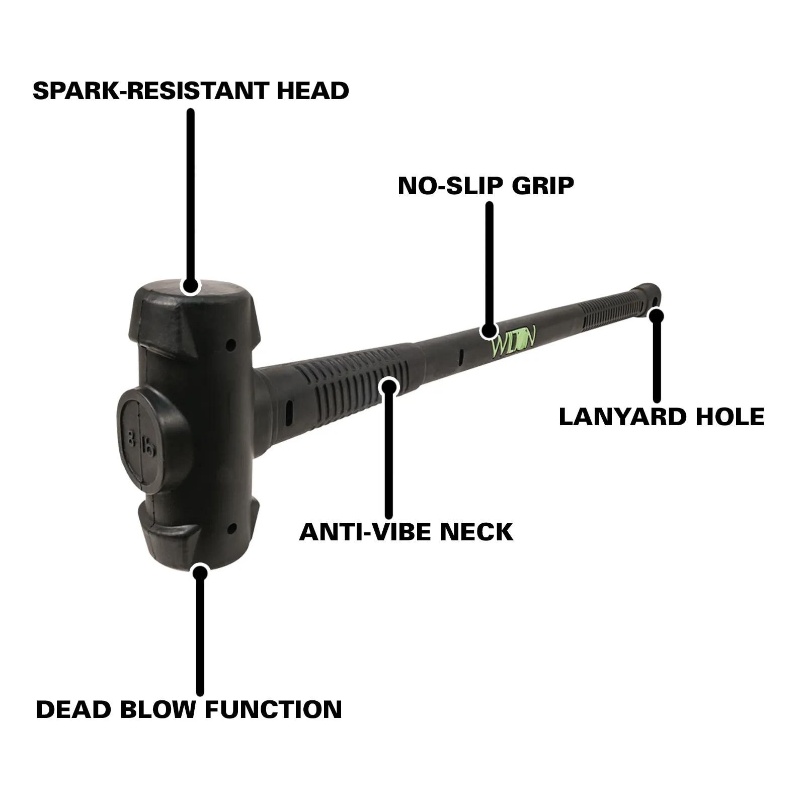 8 Lb, 30 in.  B.A.S.H Dead Blow Hammer