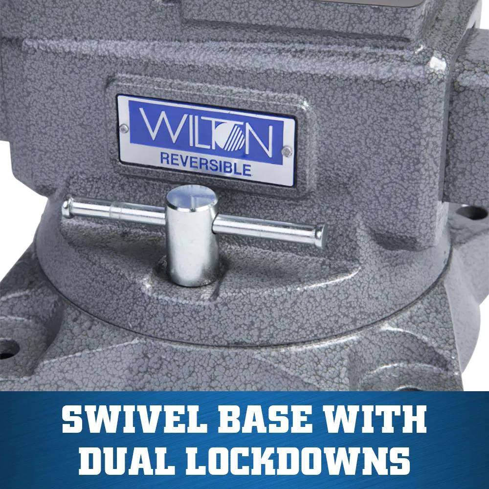 5-1/2 in. Reversible Bench Vise with 360-Degree Swivel Base