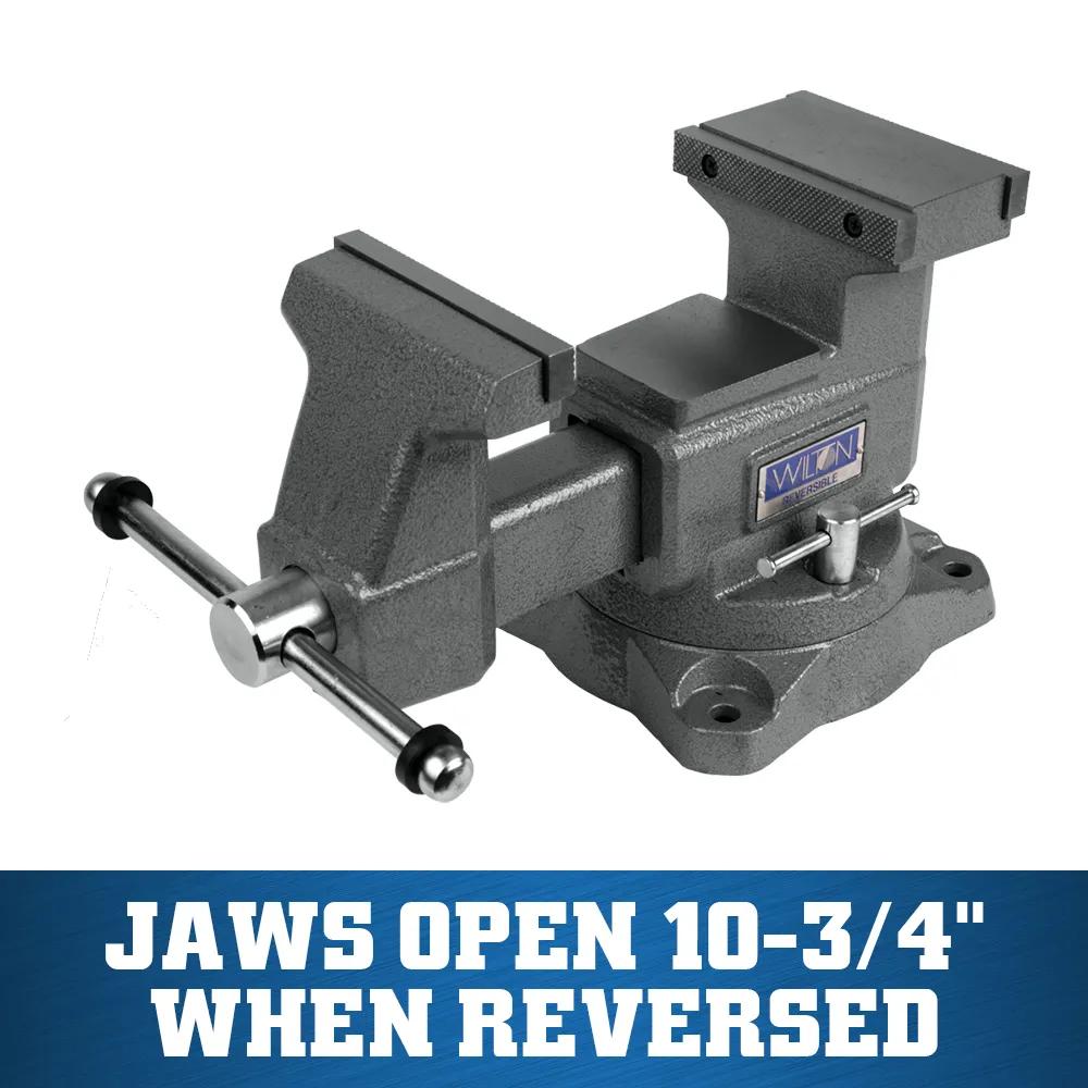 5-1/2 in. Reversible Bench Vise with 360-Degree Swivel Base