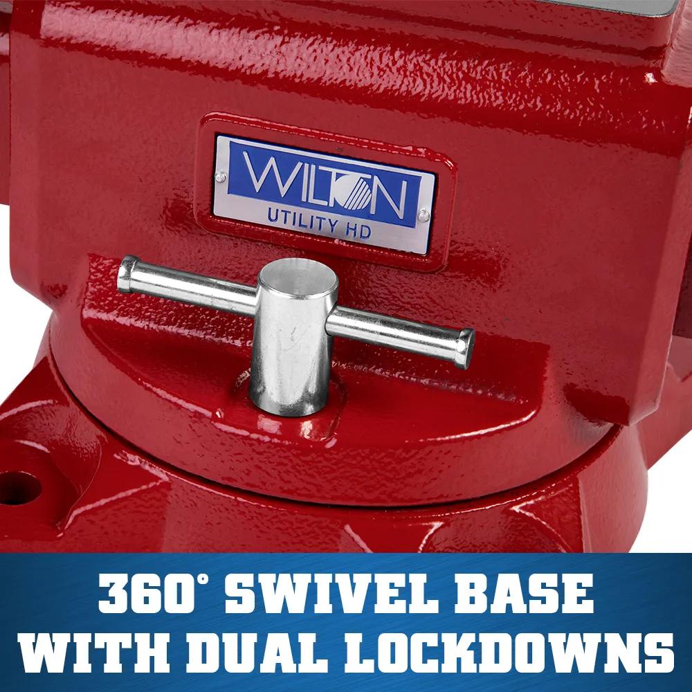8 in. Utility HD Bench Vise with 360-Degree Swivel Base