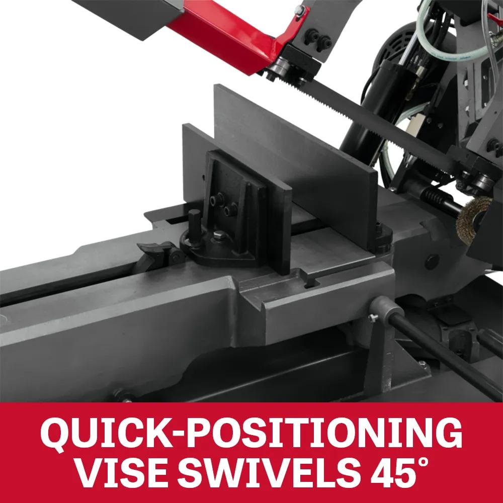 10" x 14" Horizontal Mitering Bandsaw, 2HP, 230V 1PH(MBS-1014W-1)