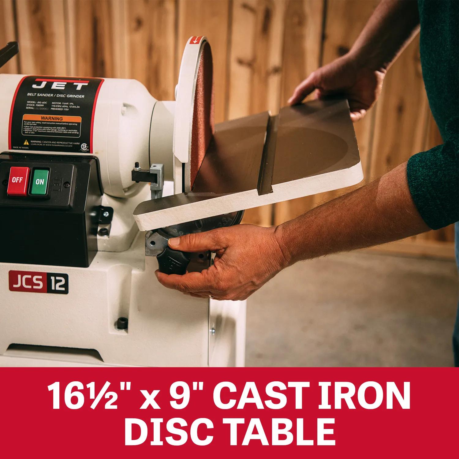 6" x 48" Belt / 12" Disc Sander w/ Closed Stand, 1.5HP, 115/230V 1PH(JSG-6CS)