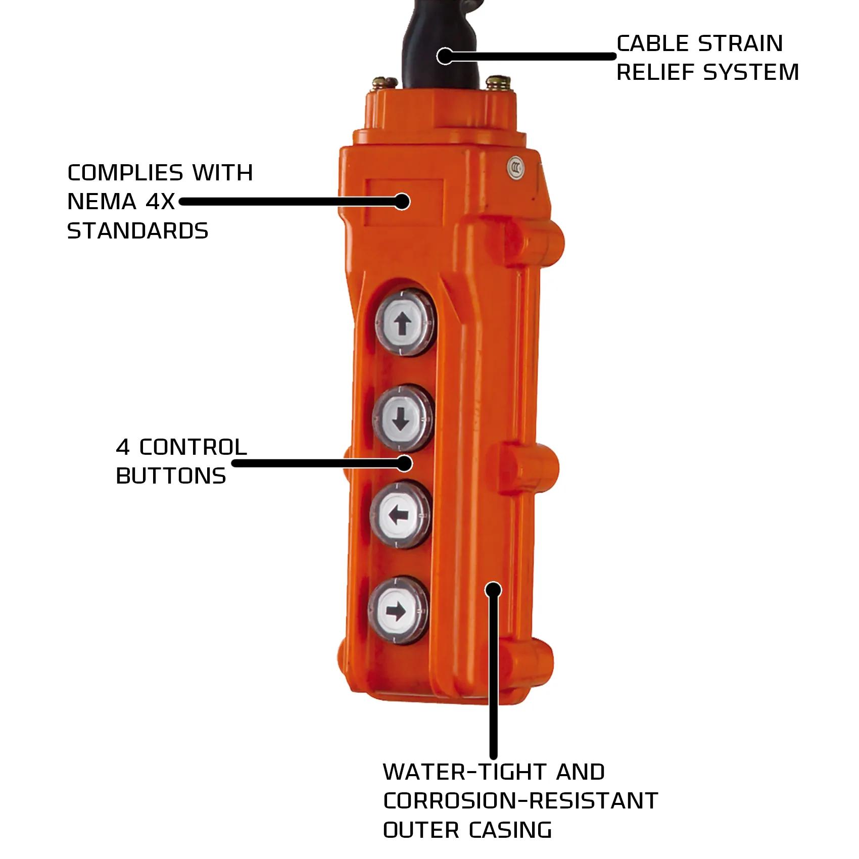 4-Button Control Pendant, 30' Cord (PBC-430CN)