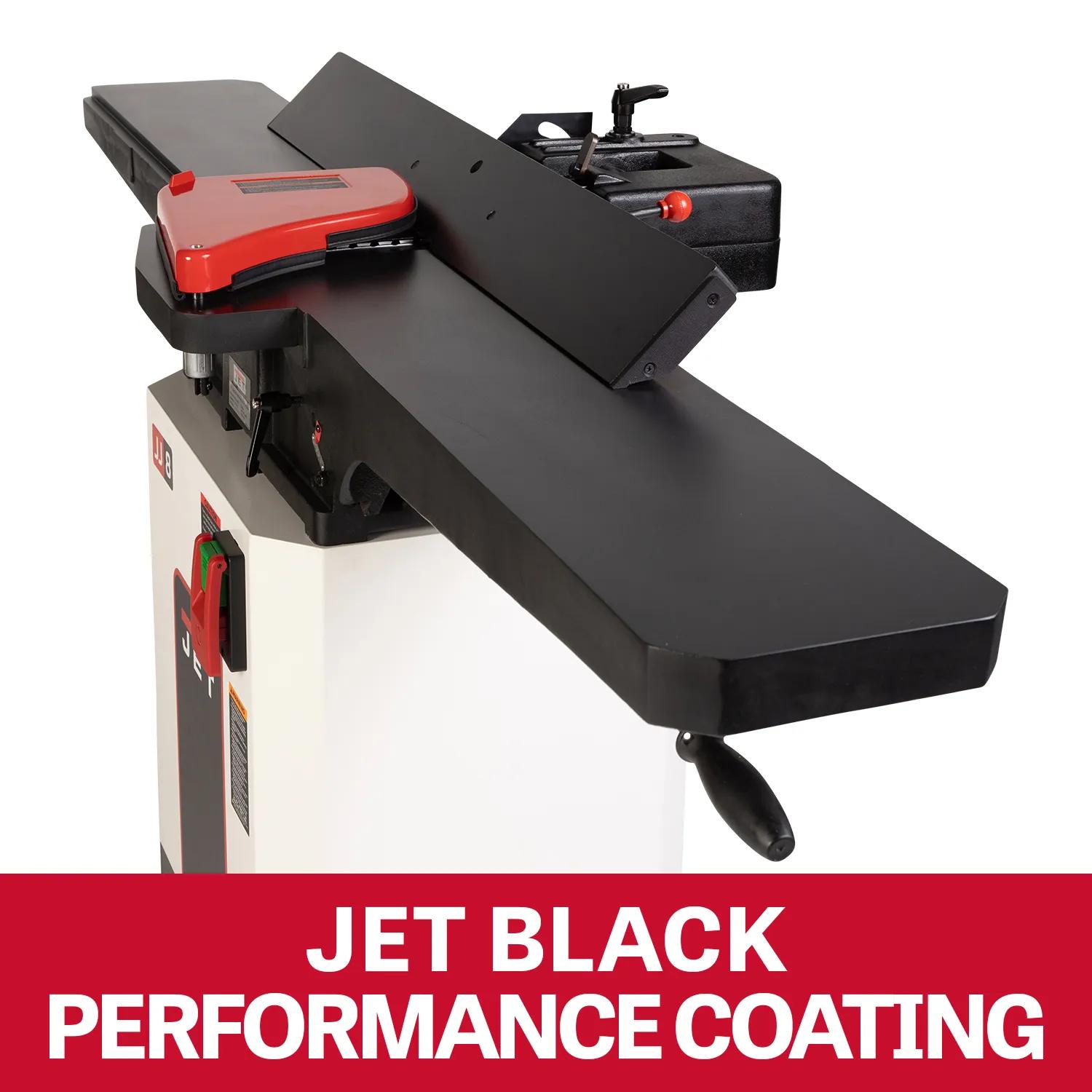 8"  Black Helical Head Jointer, 2HP, 230V 1PH(JWJ-8HH-BLK)