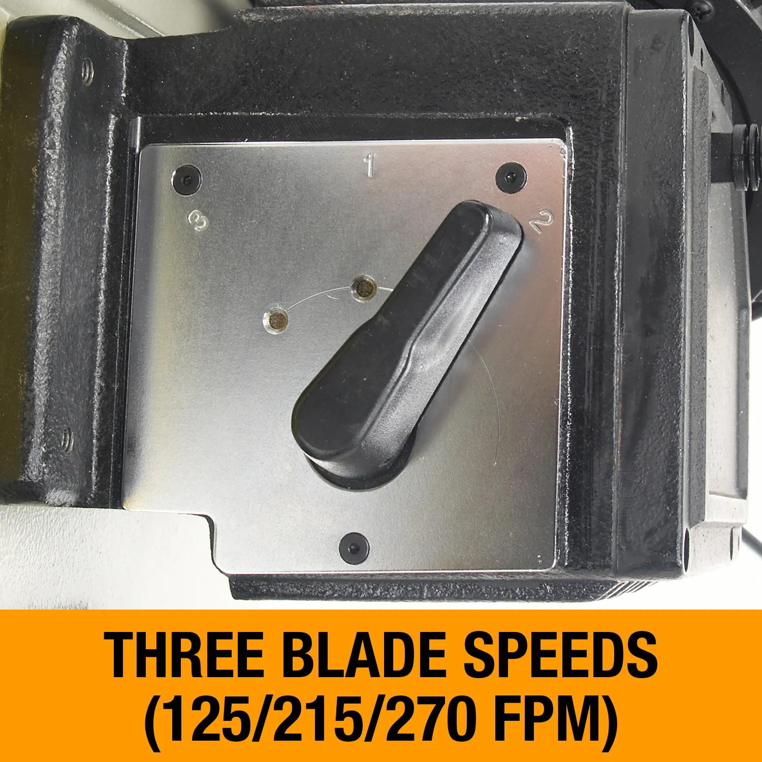 Three blade speeds for added versatility.