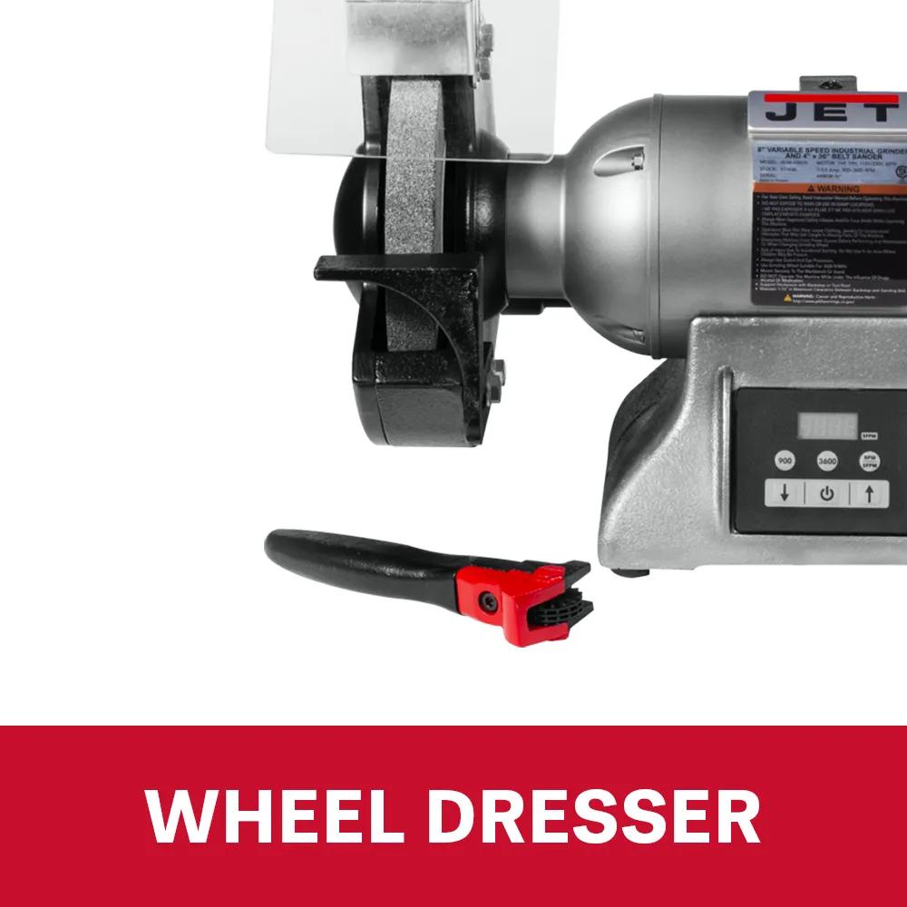 8" Vari. Speed Industrial Grinder & 4 x 36 Belt Sander, 1HP, 115/230V 1PH(IBGB-436VS)