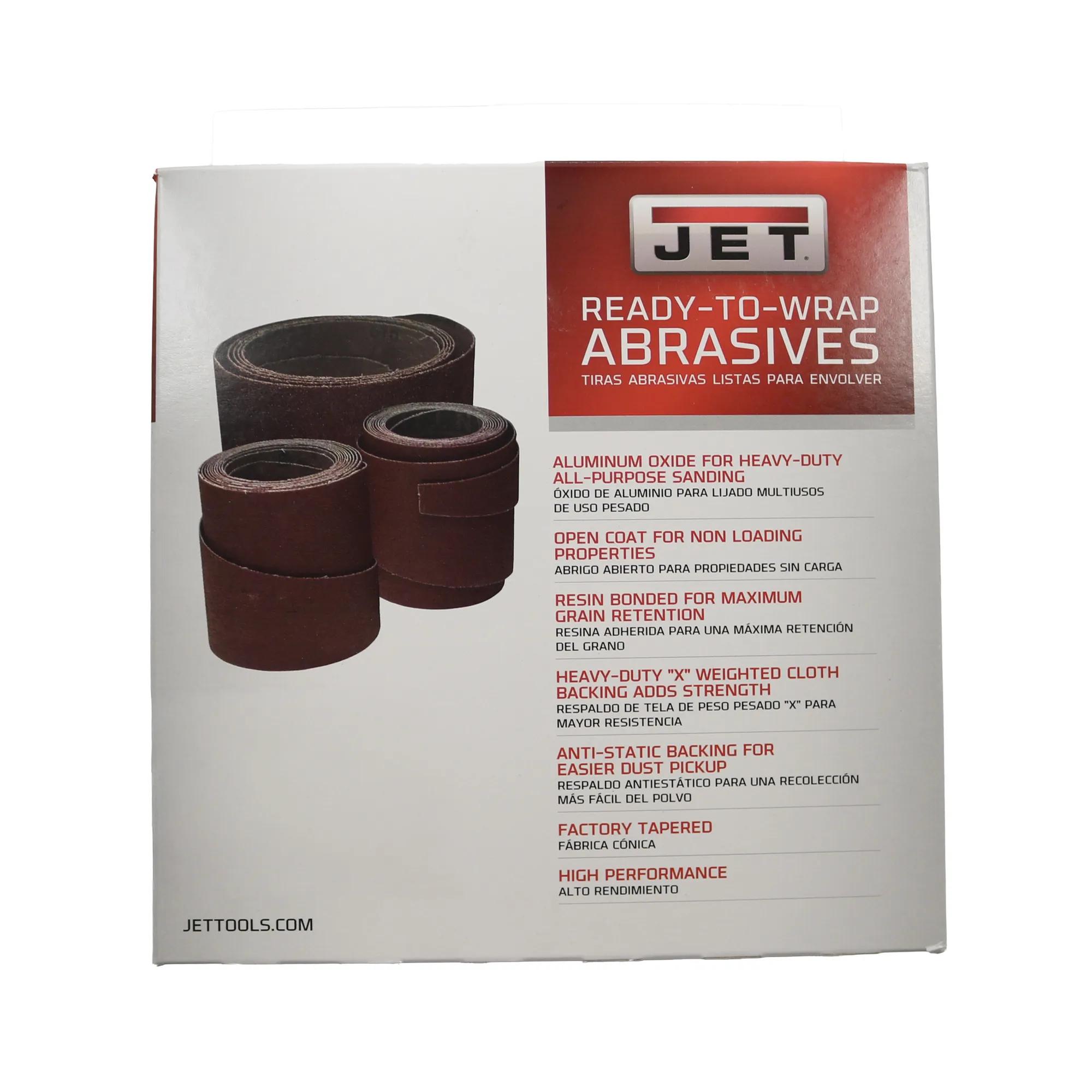 Ready-to-Wrap Abrasive Sandpaper, 25 in, 80 Grit, Pack of 3