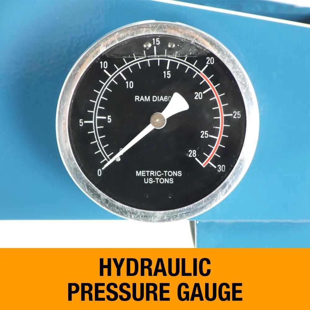 Easy to read hydraulic pressure gauge