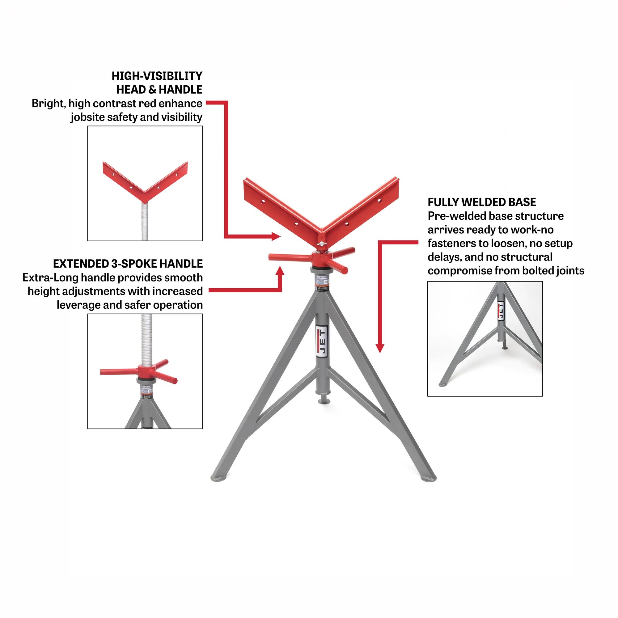 Big V Pipe Jack Stand (JPJ-BFX-V)