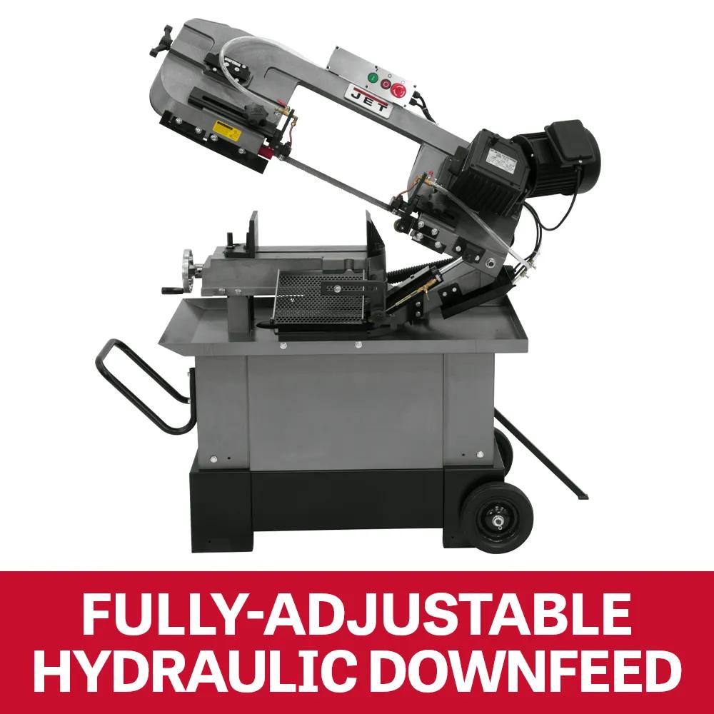 7" x 10-1/2" Horizontal/Vert. Mitering Geared Head Bandsaw, 1HP, 115/230V 1PH(HVBS-710G)