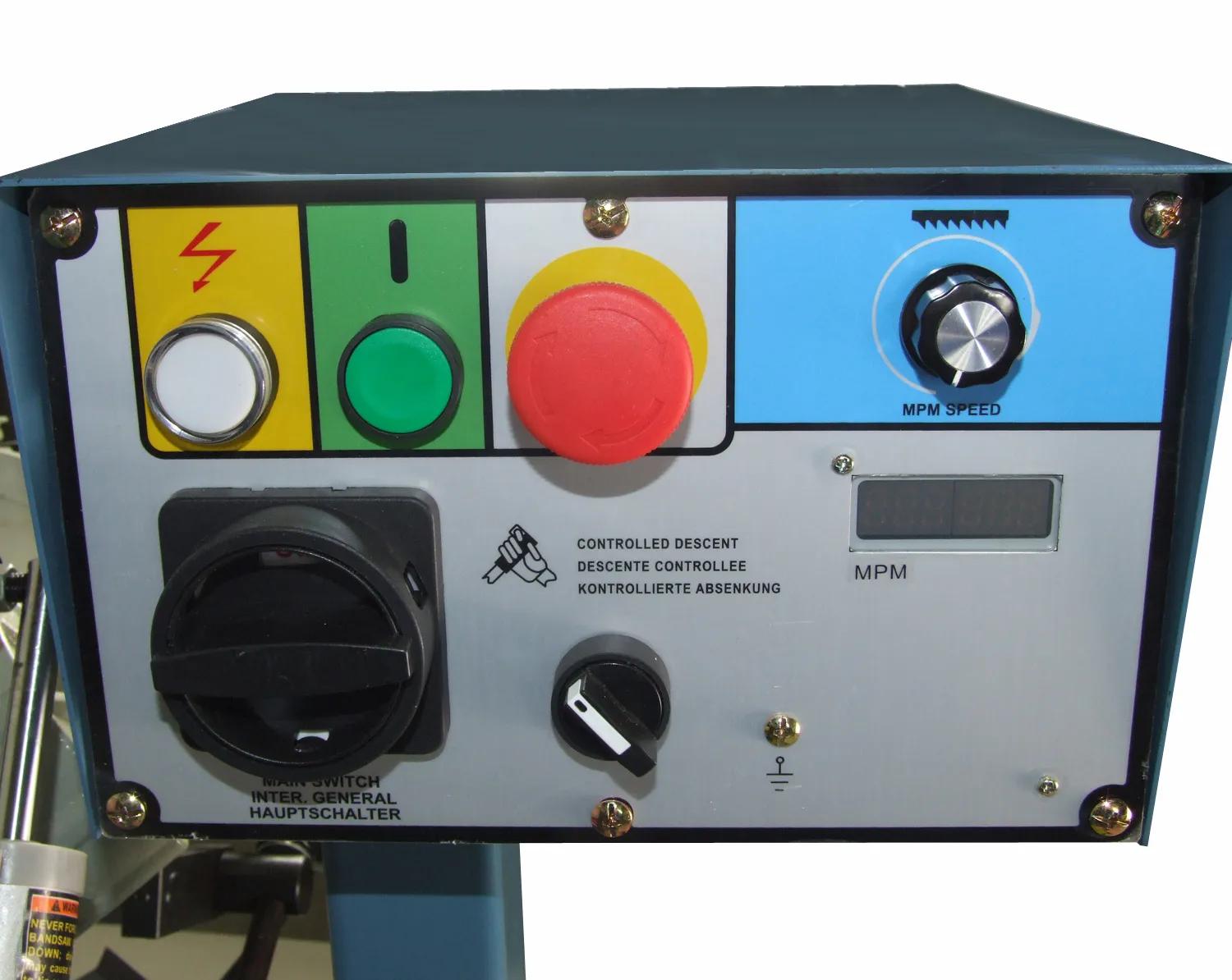 You can adjust the cutting speed from 66 to 280 fpm to make high-quality cuts in a specific material.