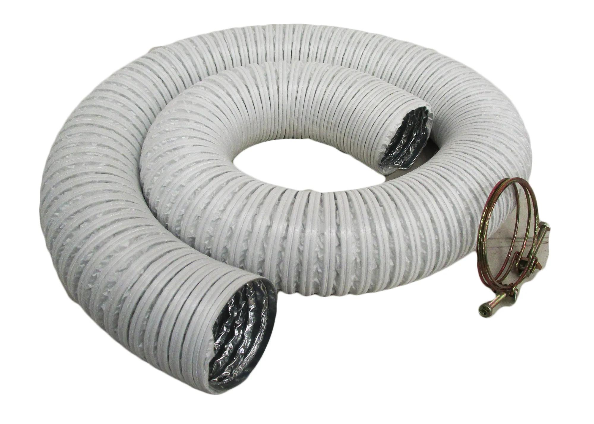 Heat-Resistant Dust Collection Hose, 8' x 3" Dia, 180 Deg. Max