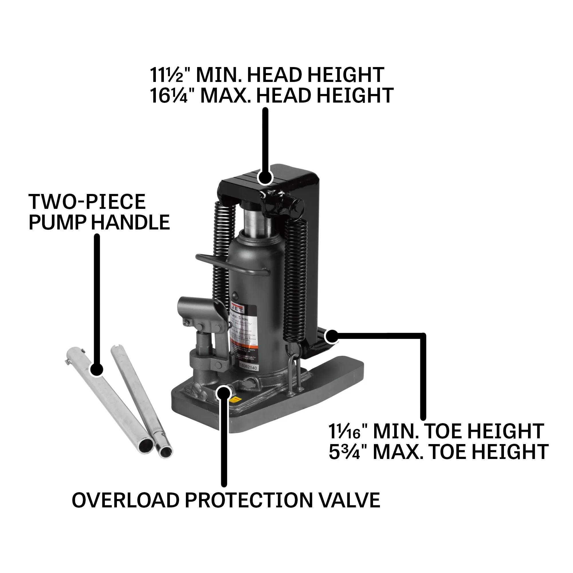 5 Ton, Hydraulic Toe Jack(JTJ-5ST)