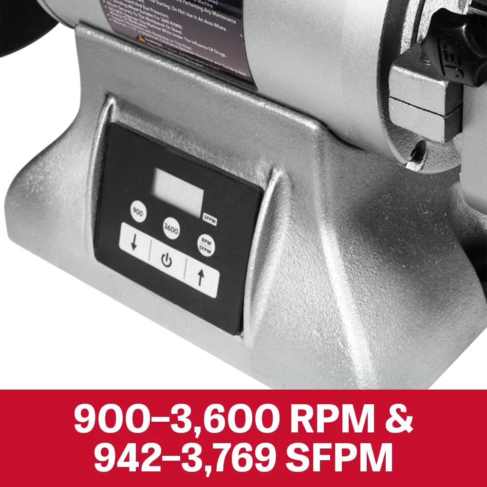 8" Vari. Speed Industrial Grinder & 4 x 36 Belt Sander, 1HP, 115/230V 1PH(IBGB-436VS)