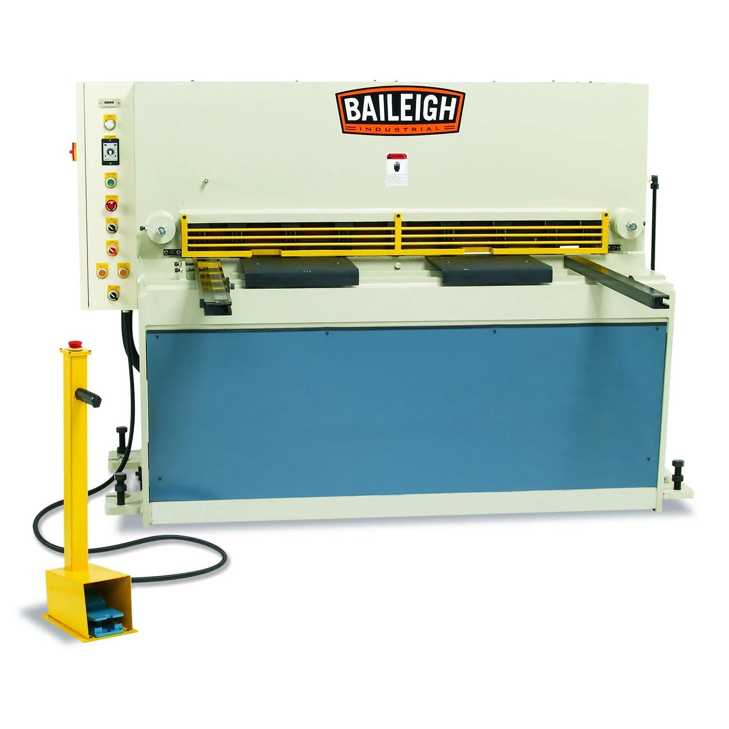 With its welded steel frame, this Hydraulic Sheet Metal Shear offers a long lifespan of use cutting thick materials for high production. The adjustable blade gap and rake angle ensure quality cuts.