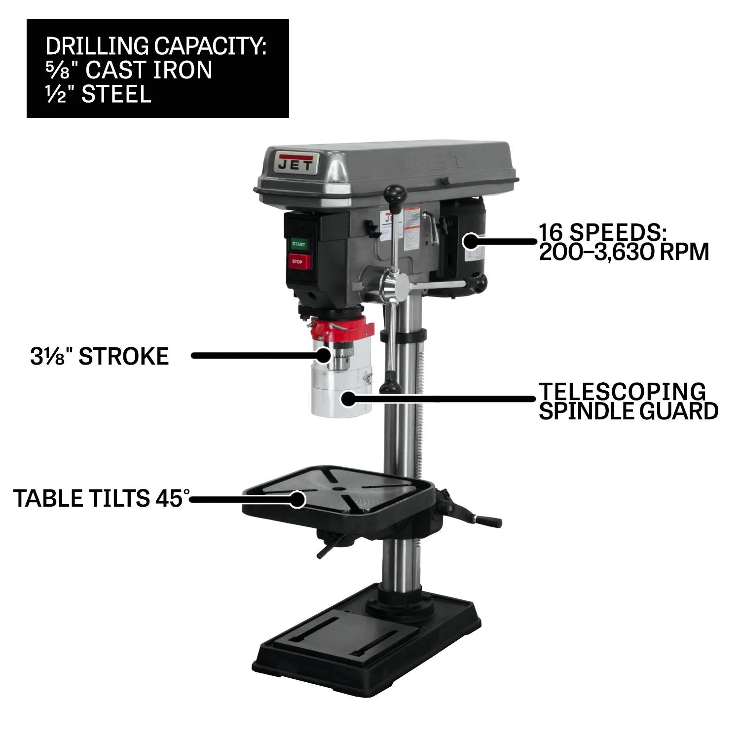 15" Bench Model Drill Press, 0.75HP, 115V 1PH(J-2530)