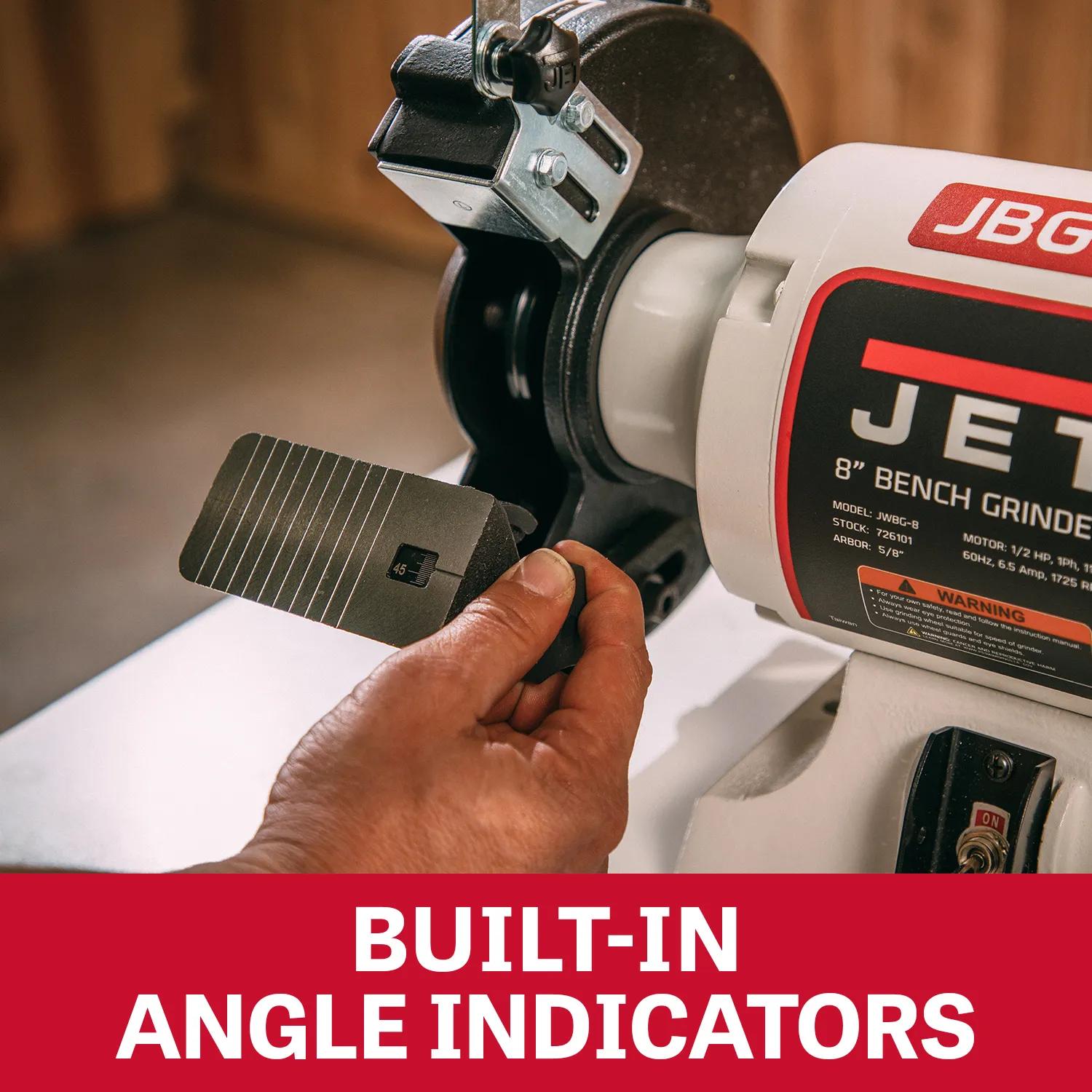 8" WW Bench Grinder w/out Wheels, 0.5HP, 115V 1PH(JWBG-8NW)