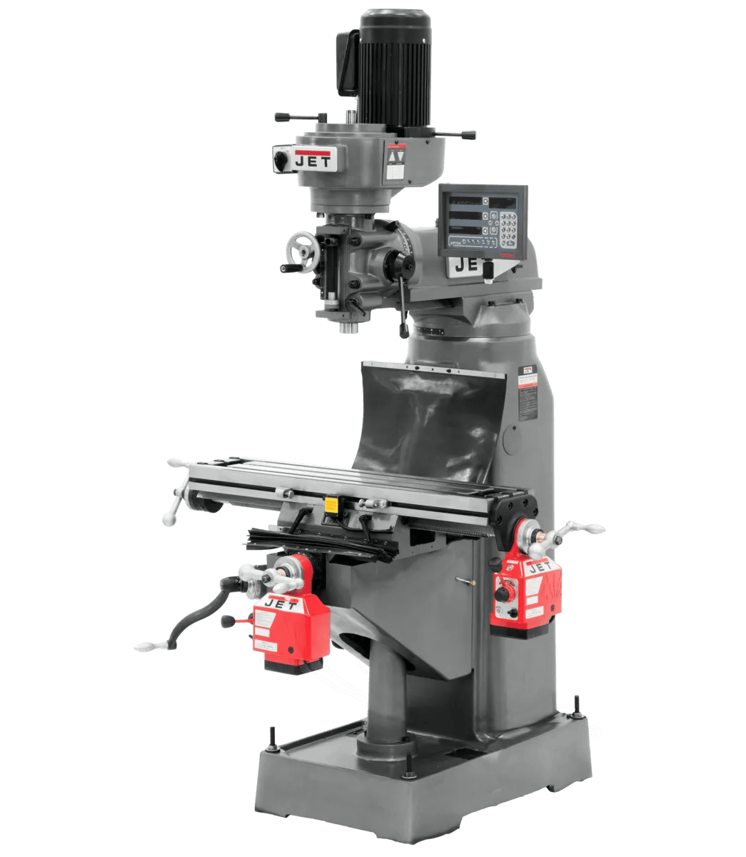 8" x 36" Mill w/ NMS800 DRO w/ X-Axis, Y-Axis Powerfeeds, 1.5HP, 230V 3PH(JVM-836-3)