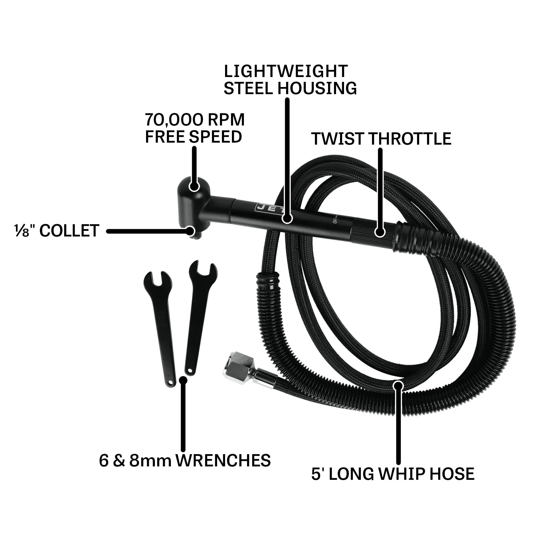 1/8" Right Angle Pencil Die Grinder, 0.25HP(JAT-411)
