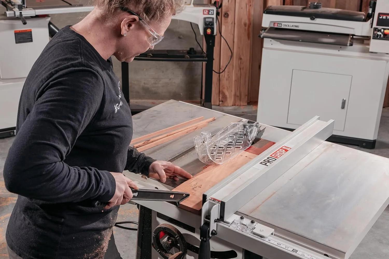 52" Proshop Tablesaw w/ Cast wings, 1.75HP, 115V(JPS-10-52C)
