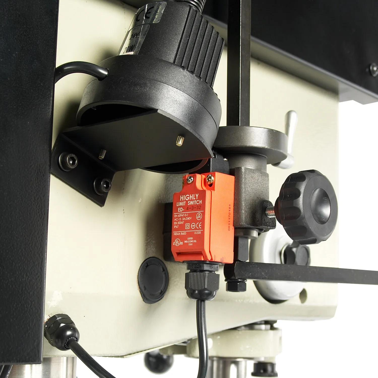 Limit Switch Stops the machine if the guard is in an open position
