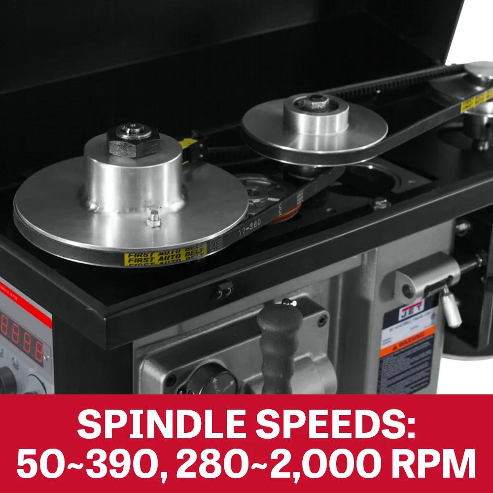 20" EVS Drill Press w/ Power Downfeed, Step Pulley, 1.5HP, 230V 3PH(JDPE-20EVS-PDF)