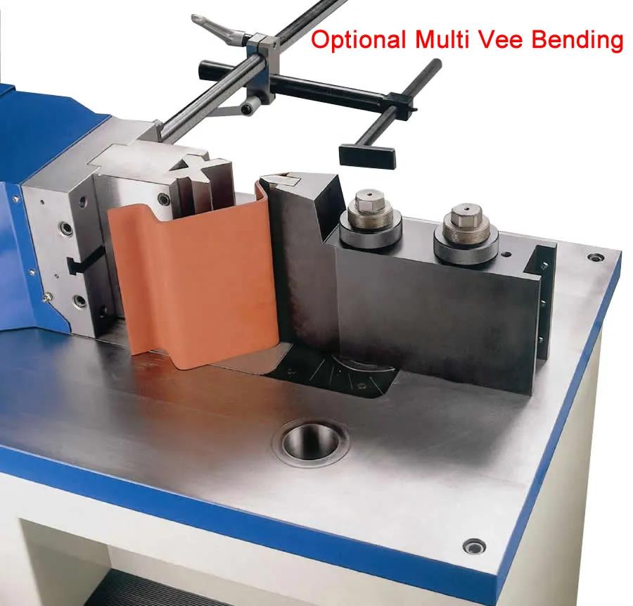 Control the bending stroke with 2 buttons or with the foot pedal, so your hands are free to guide the material. Numerical control (NC) programmer can store up to 50 programs with 10 bends per program