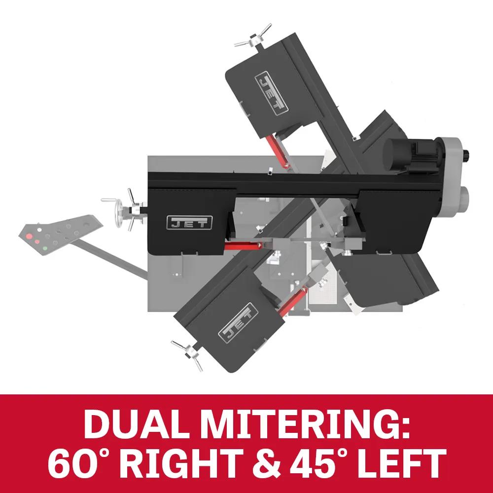 10" x 18" Vari. Speed Dual Mitering Bandsaw, 2HP, 230/460V 3PH(EHB-1018VM)