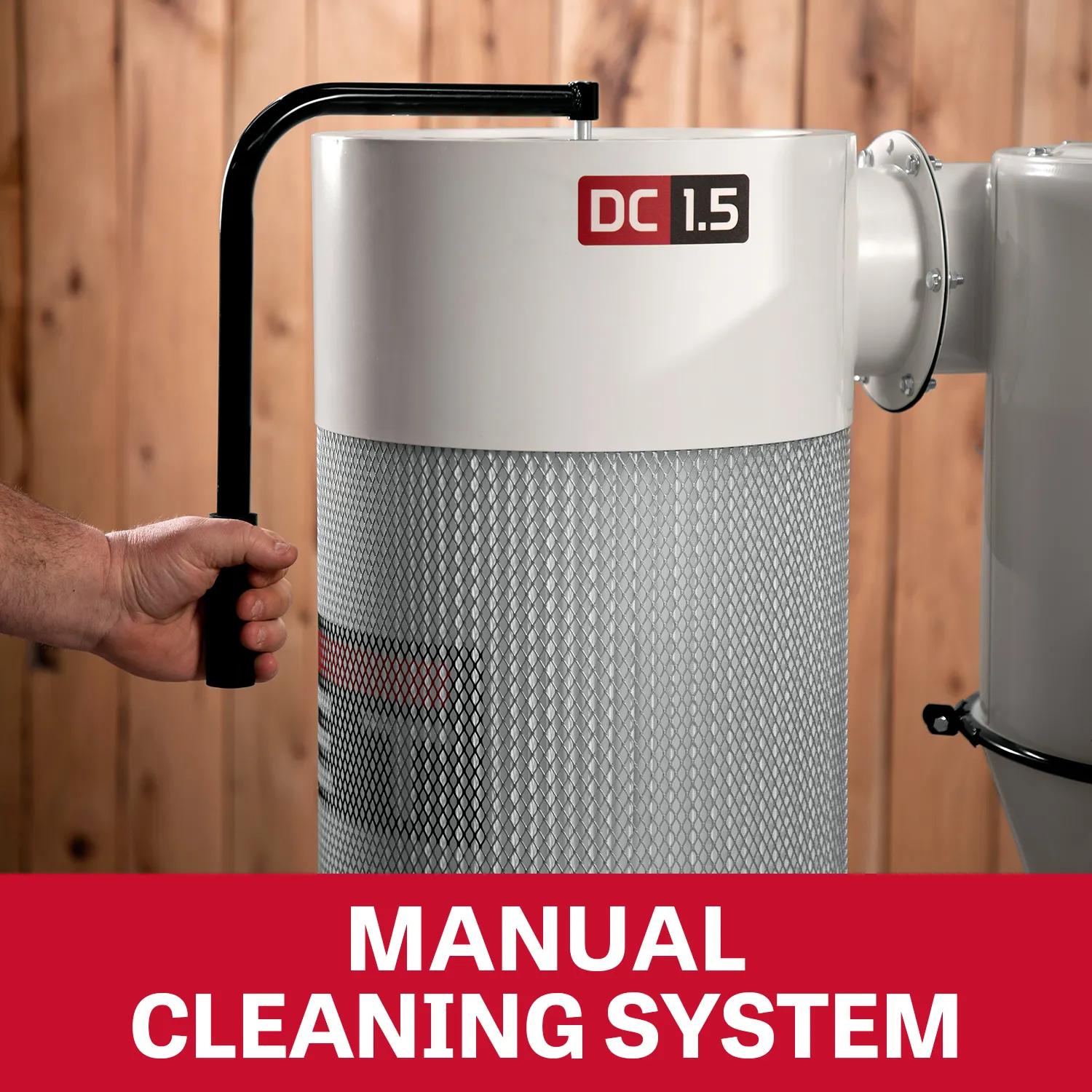 1259 CFM, Cyclone Dust Collector, 115, 1.5HP, 115V 1PH(JCDC-1.5)