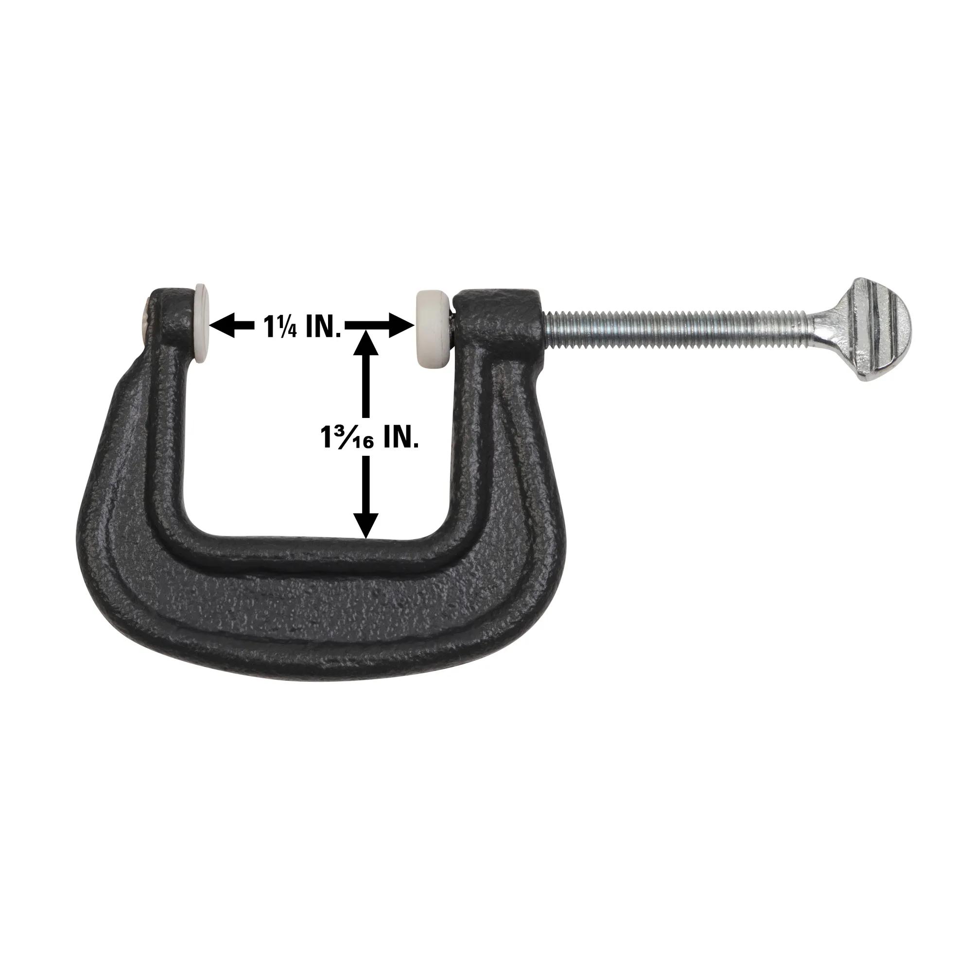 Junior C-Clamp w/ Nylon Tip 1-1/4 in. Opening Capacity