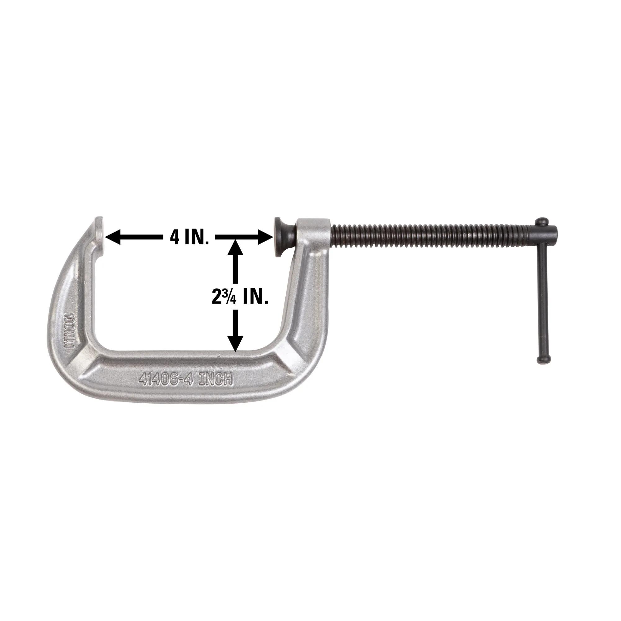 140 Series C-Clamp, 0 in.  - 4 in.  Jaw Opening, 2-3/4 in.  Throat Depth