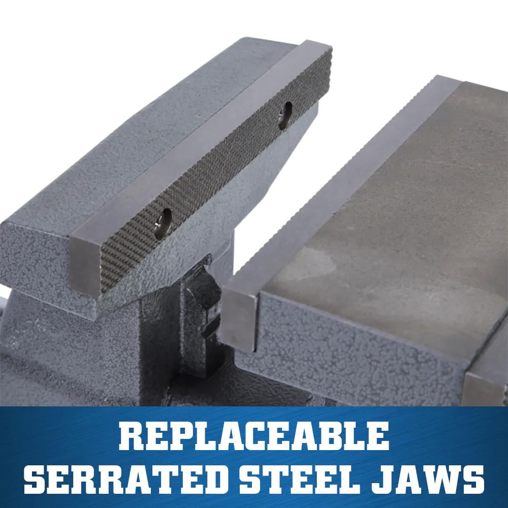 6-1/2 in. Reversible Bench Vise with 360-Degree Swivel Base