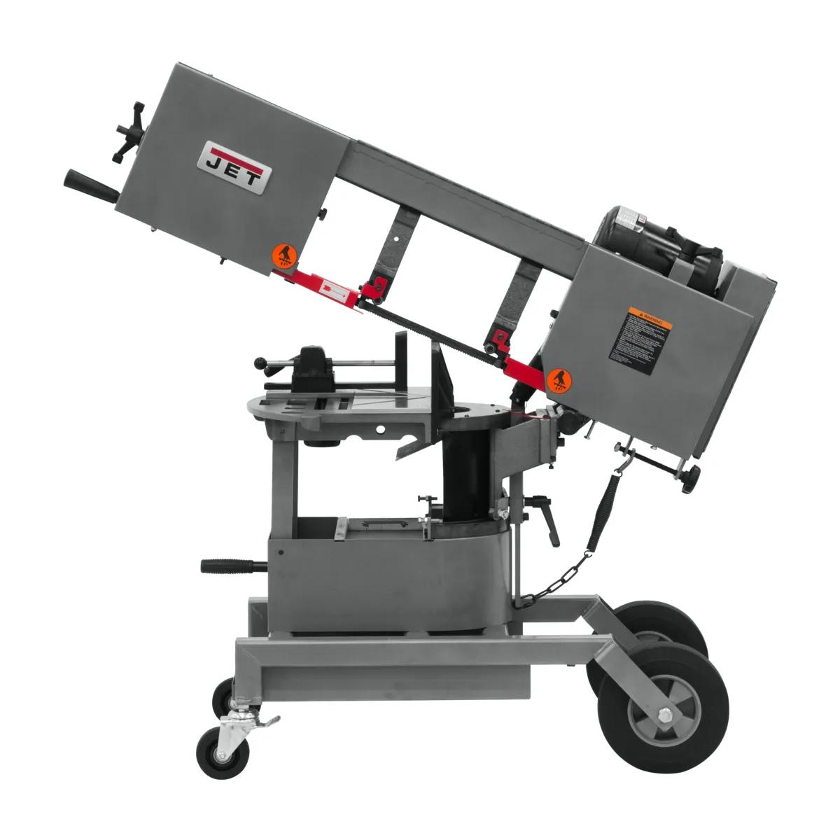 8" Horizontal/Vert. Dual Mitering Portable Band Saw, 0.75HP, 115V 1PH(HVBS-8-DMW)