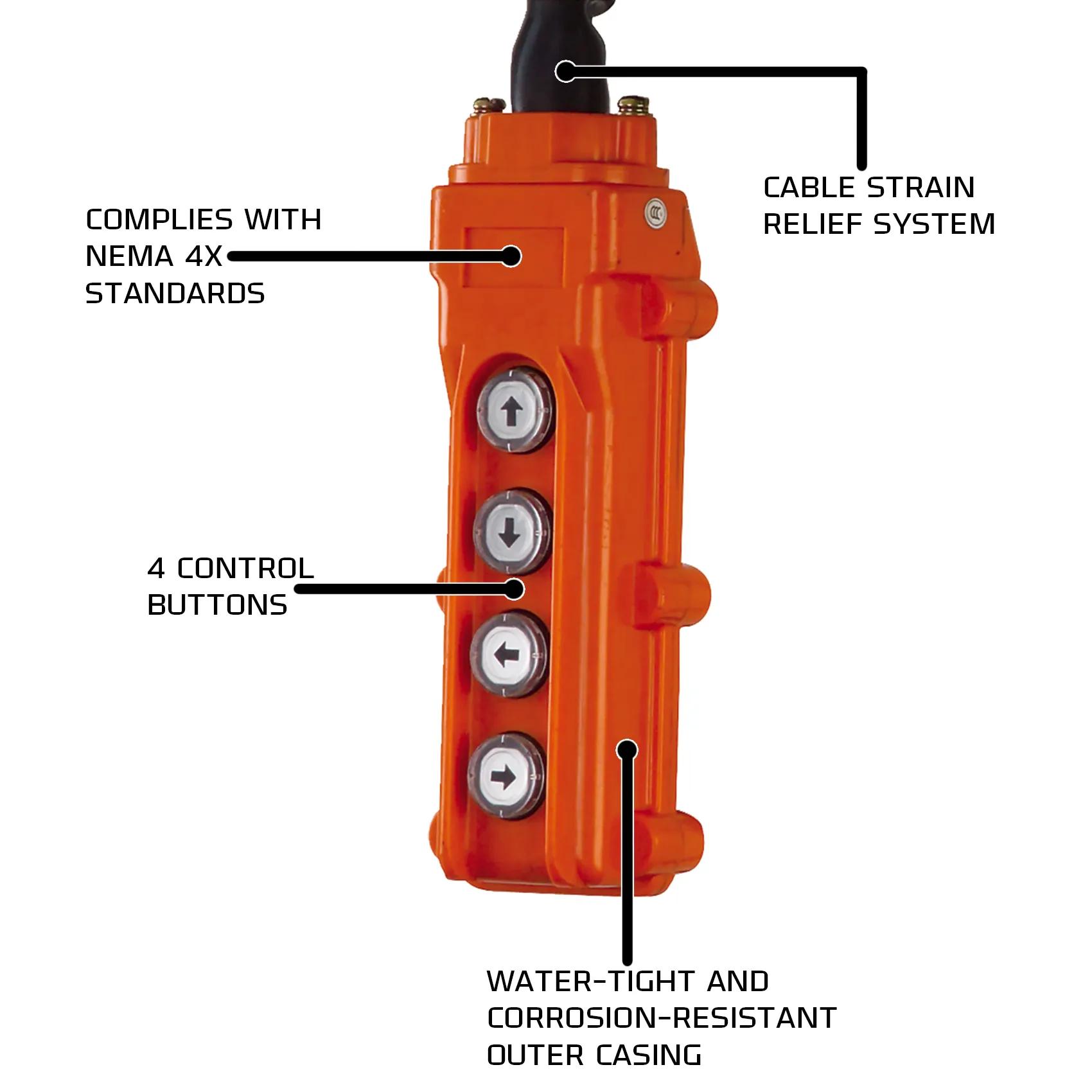 4-Button Control Pendant, 20' Cord (PBC-420CN)