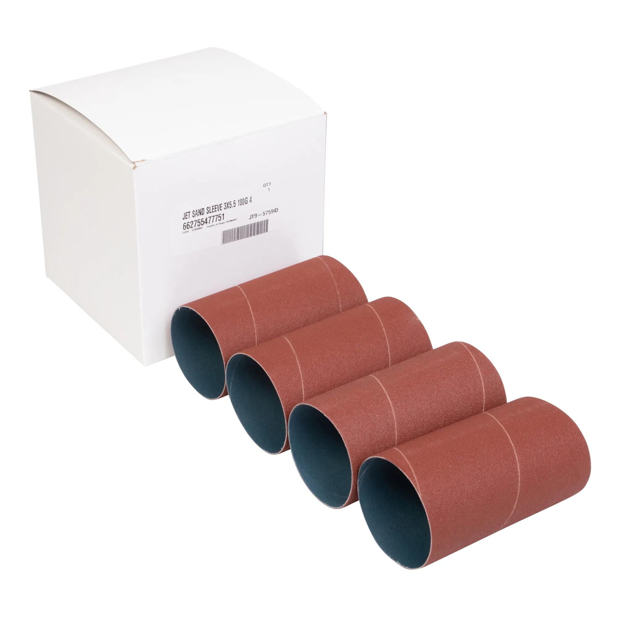 Sanding Sleeves, 3 x 5-1/2 in, 100 Grit, Pack of 4