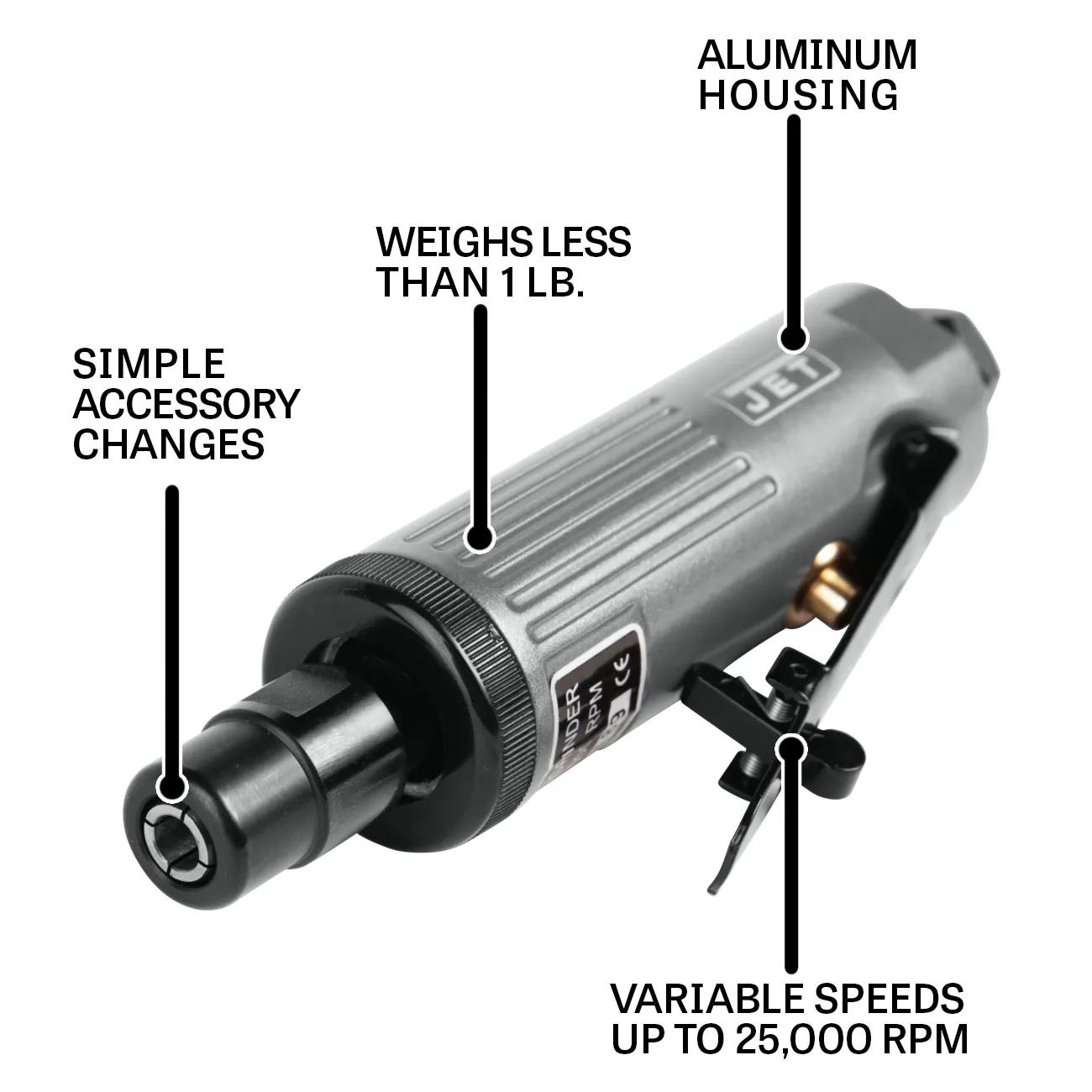 1/4" Straight Aluminum Die Grinder, 0.33HP(JAT-413)