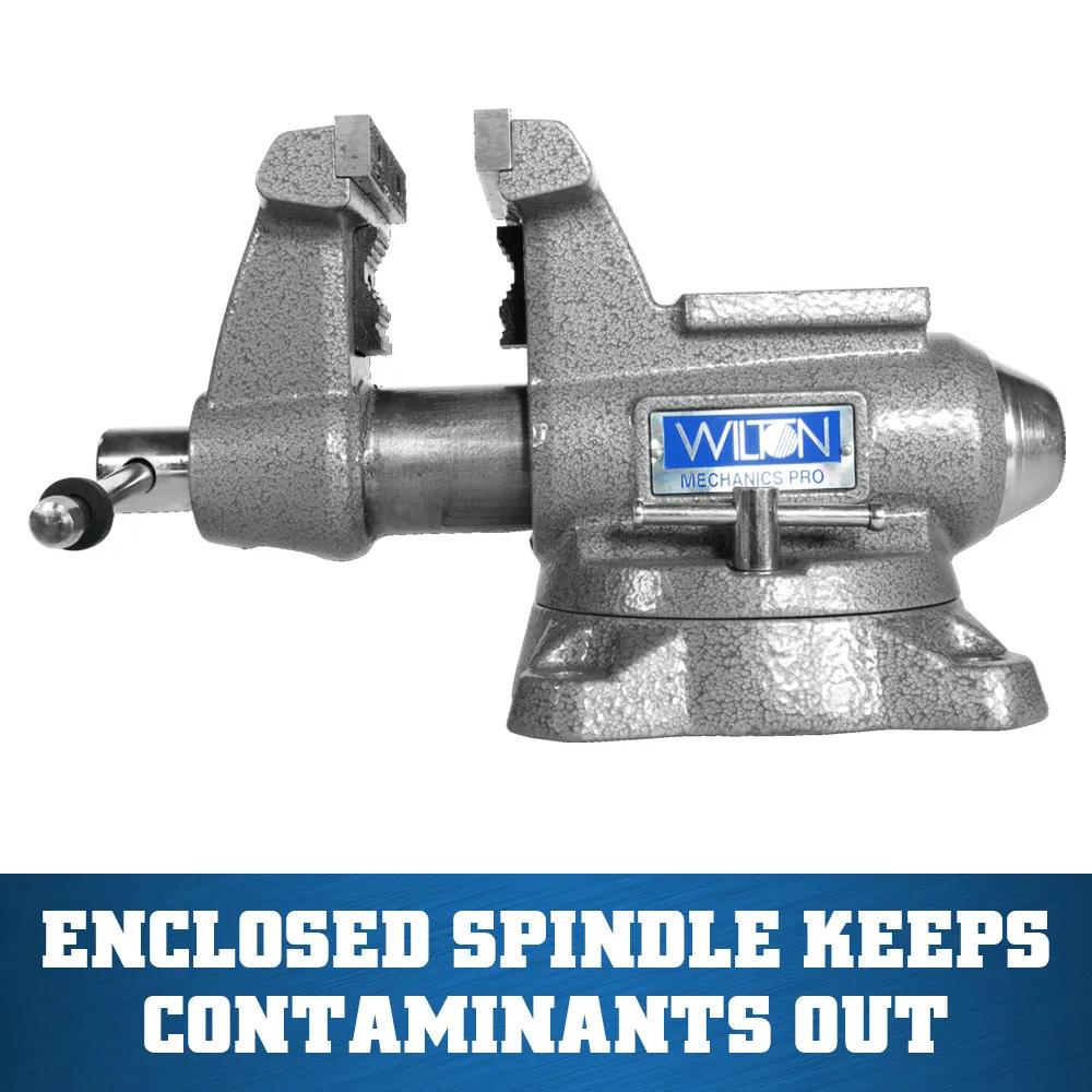 4-1/2 in. Mechanics Pro Bench Vise with 360-Degree Swivel Base