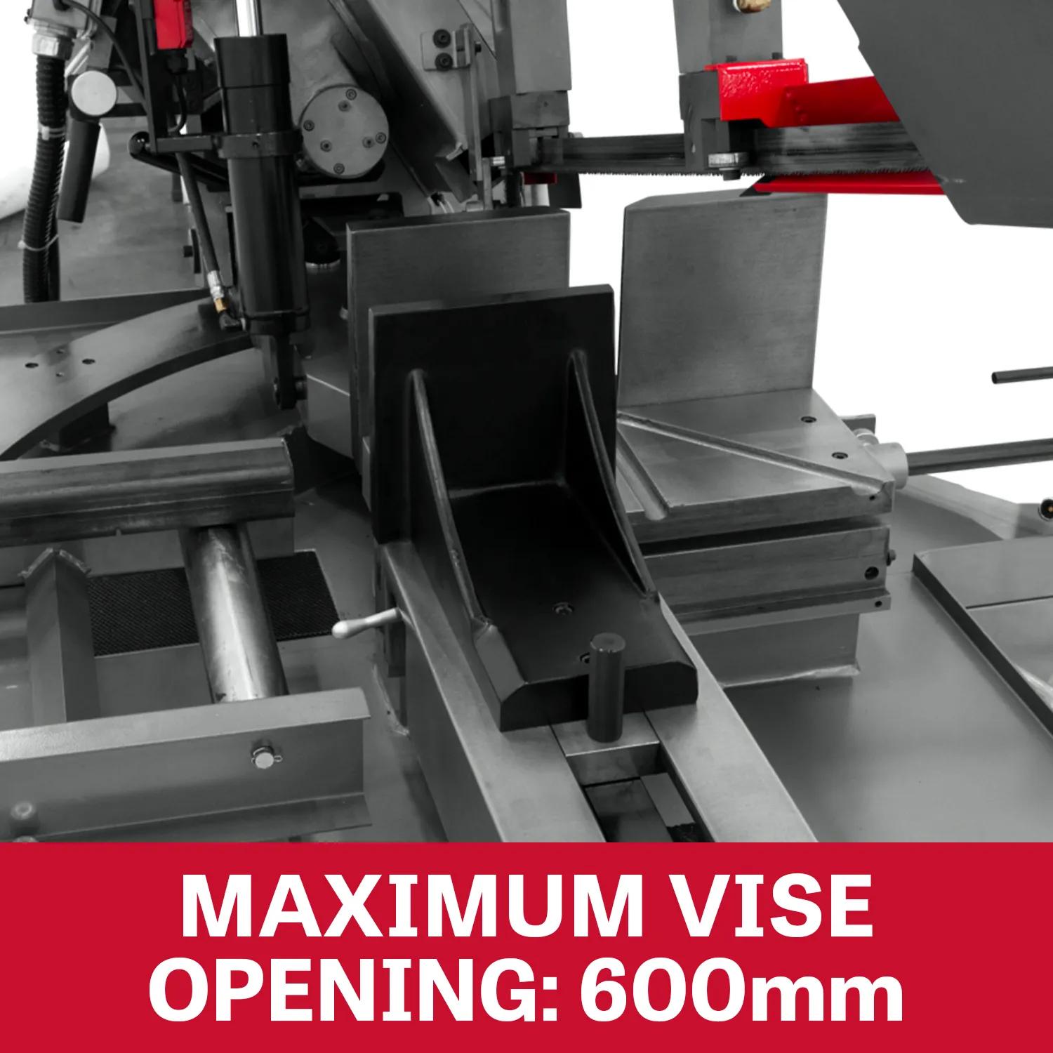 13" Semi-Automatic Dual Mitering Bandsaw 3HP, 3HP, 460V 3PH(MBS-1323EVS-H-4)