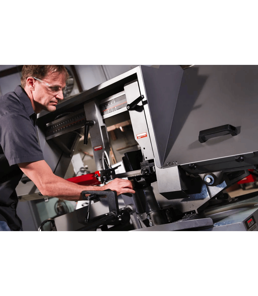12" x 20" Semi-Automatic Mitering Vari. Speed Bandsaw, 3HP, 230/460V 3PH(HBS-1220MSA)