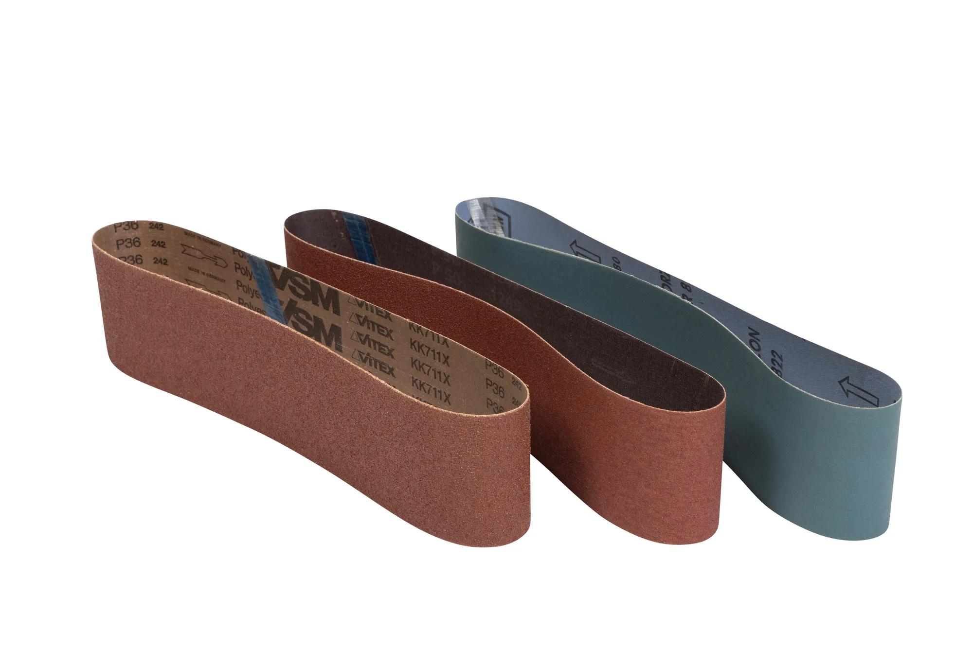 Sanding Belts, 4" x 36", 36/50G Aluminum Oxide & 180G Zirconium (3-Pack)