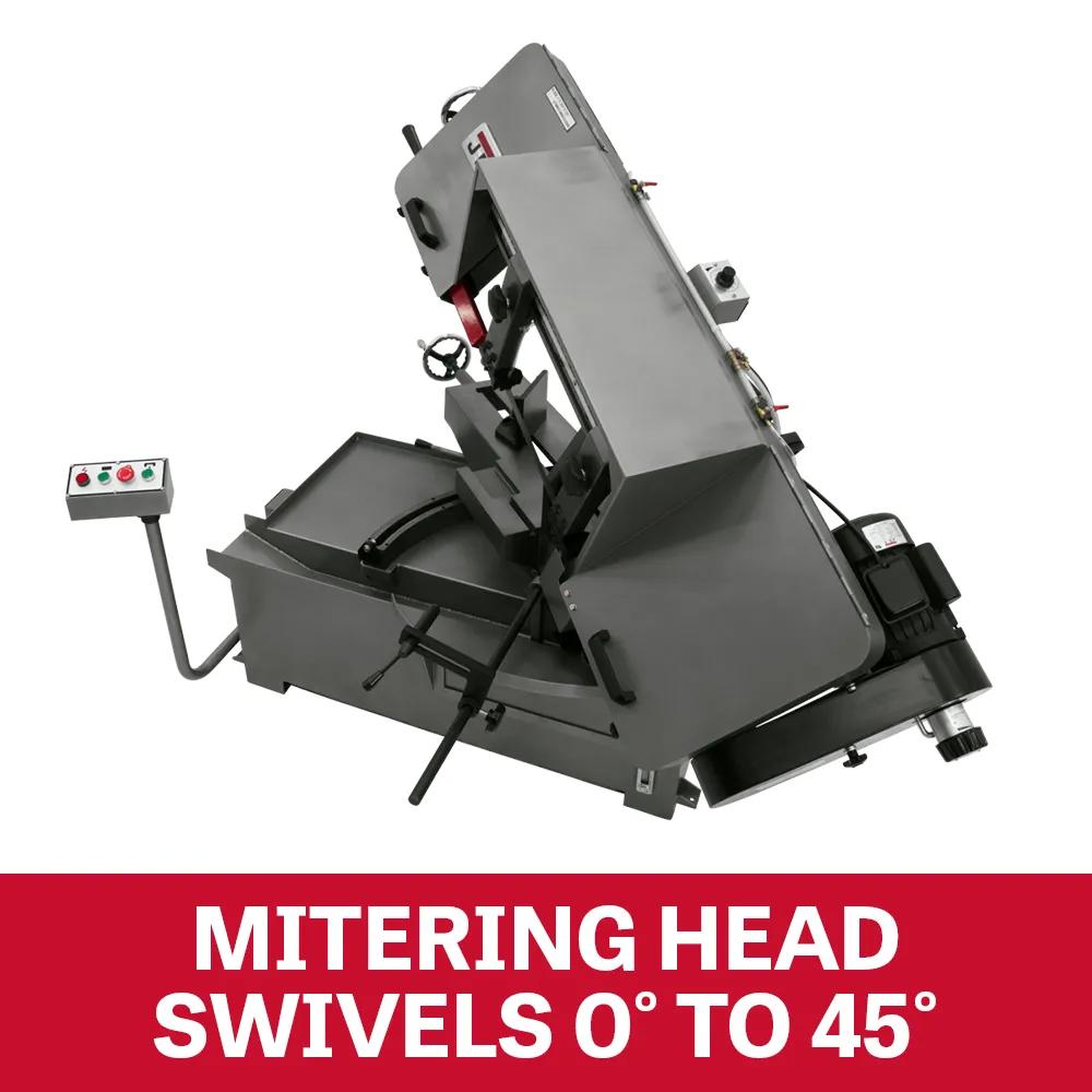 10" x 16" Horizontal Mitering Bandsaw, 2HP, 230V 3PH(J-7040M)
