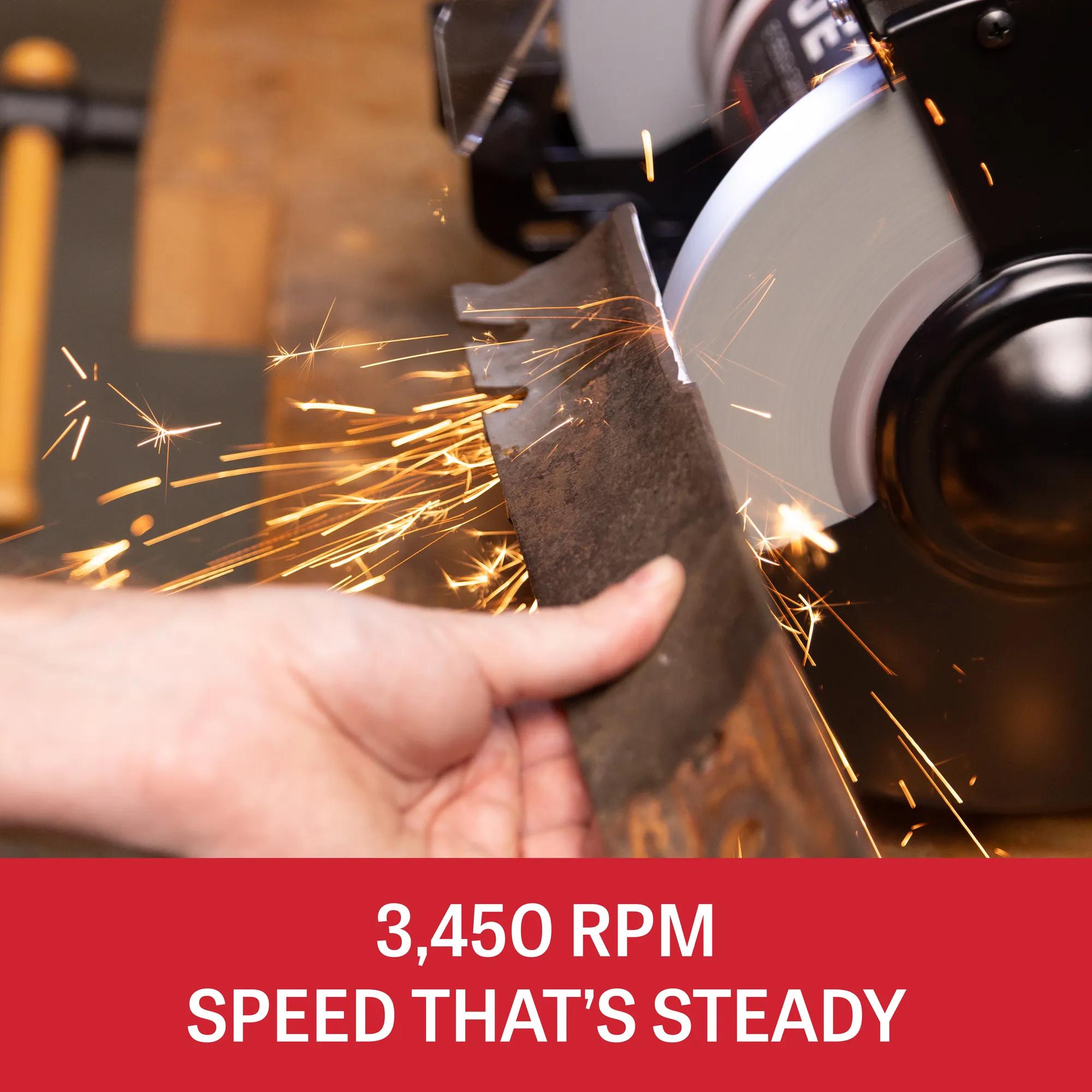 8" Dual Wheels High-Speed Bench Grinder, 0.5HP, 120V 1PH(JWBG-8HS)