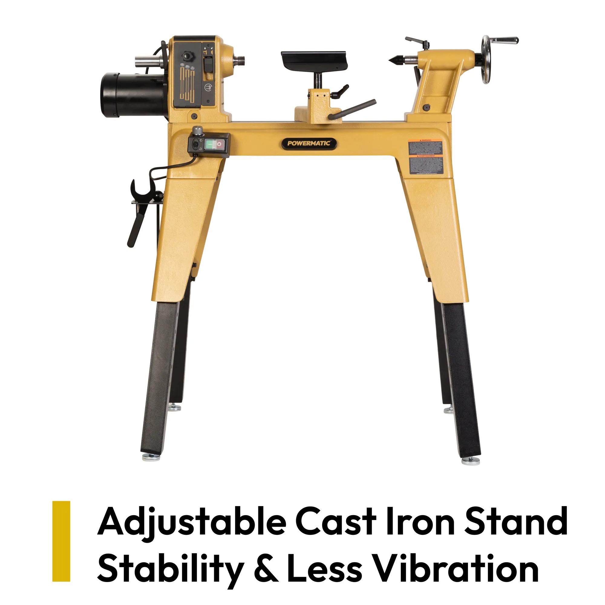 Adjustable Cast Iron Stand Stability & Less Vibration