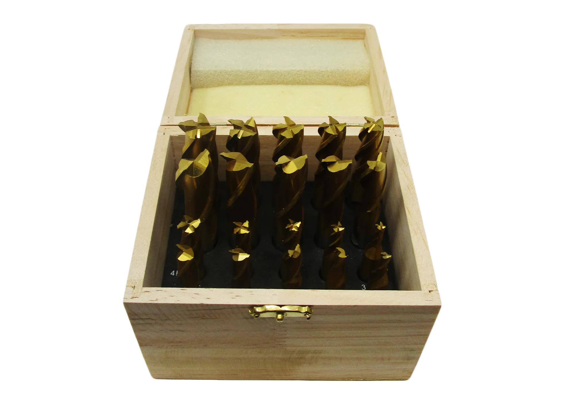 20-Piece TiN-Coated Single End Mill Set
