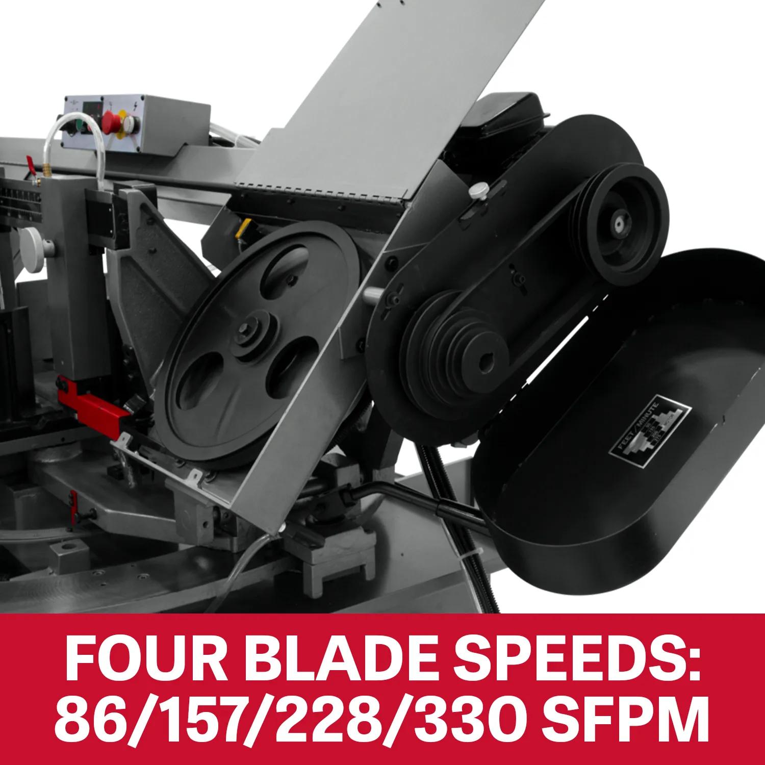10" x 18" Horizontal Dual Mitering Bandsaw, 2HP, 460V 3PH(MBS-1018-3 10)